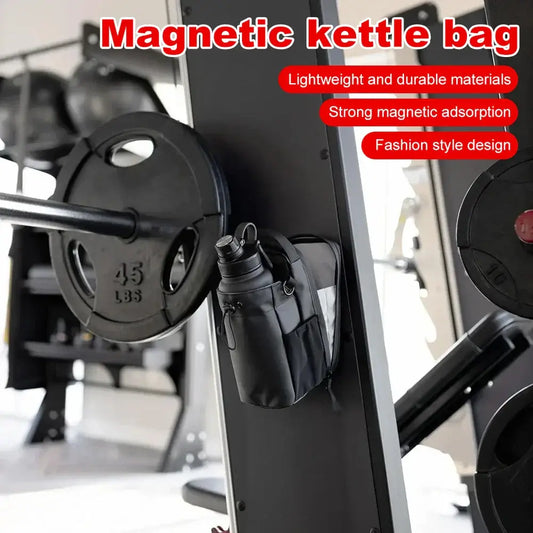 Magnetic Water Bottle Bag Gym-Specific Water Cup Holder with Strong Magnet Drink Bottle Pouch for Outdoor Sports and Activities