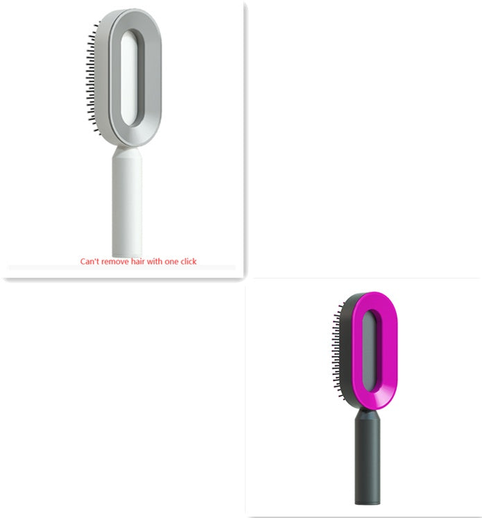 Self Cleaning Hair Brush For Women One-key Cleaning Hair Loss Airbag Massage Scalp Comb Anti-Static Hairbrush